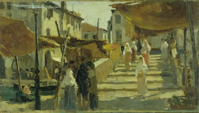 Framed Print : Chioggia Scene, by Vittorio Avanzi, 19th Century - Italy, Veneto, Verona, Civic Modern Art Gallery. Whole artwork view Framed Print : Chioggia Scene, by Vittorio Avanzi, 19th Century - Italy, Veneto, Verona, Civic Modern Art Gallery. Whole artwork view