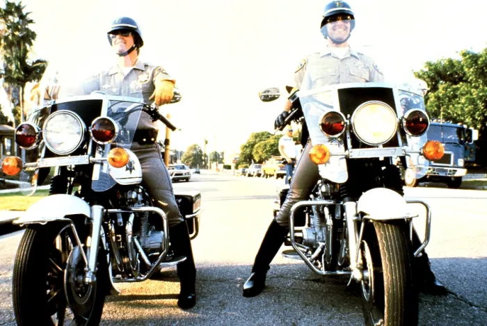 Framed Print : CHIPS, Larry Wilcox, Bruce Jenner, (Season 5), 1977-83 Framed Print : CHIPS, Larry Wilcox, Bruce Jenner, (Season 5), 1977-83