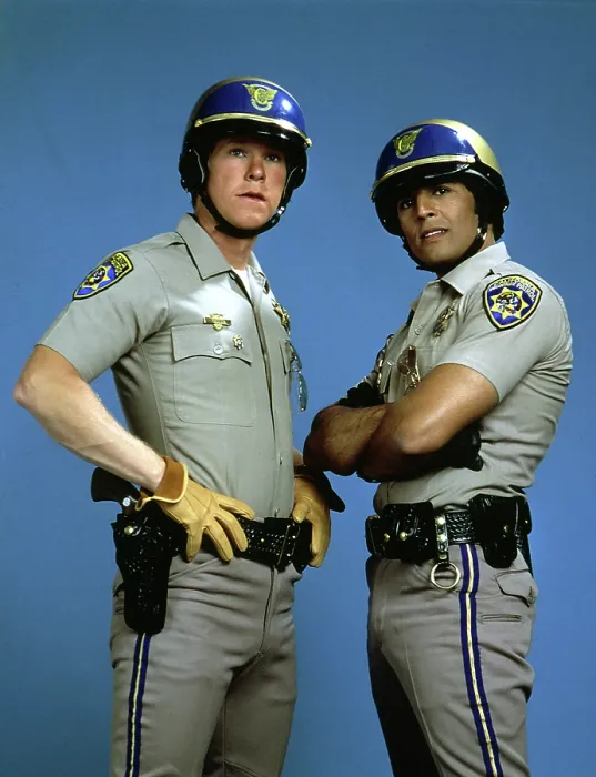 Framed Print : CHIPS, Larry Wilcox, Erik Estrada, 1977-1983