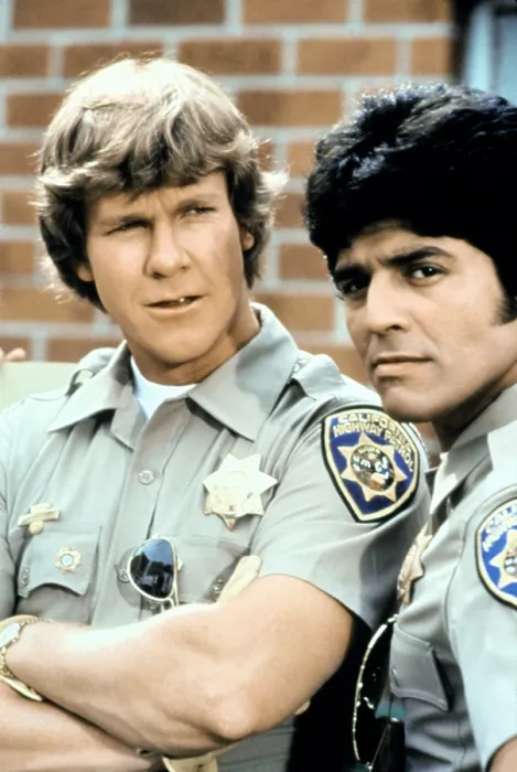 Framed Print : CHIPS, Larry Wilcox, Erik Estrada, 1977-83