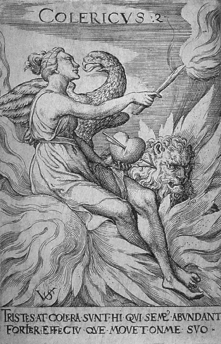 Framed Print : The Choleric personality was impatient and thought to be caused by the dominance of the humor black bile