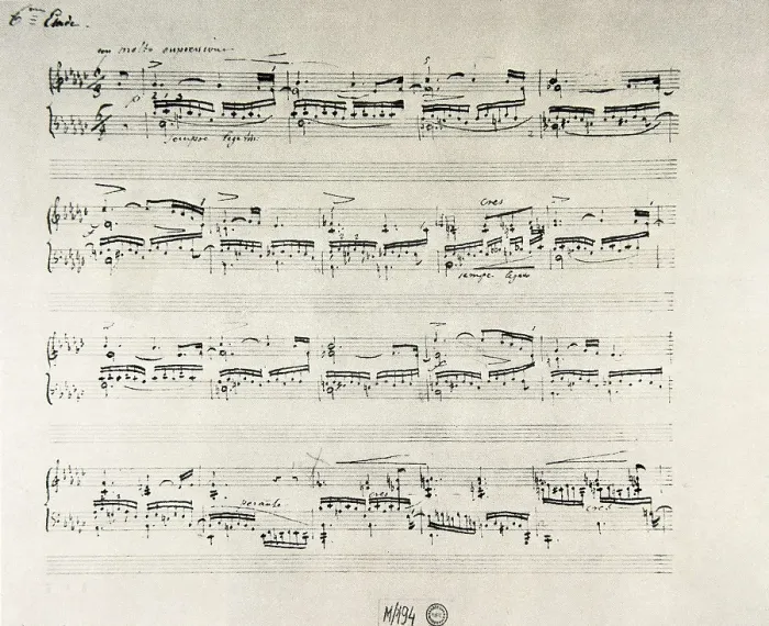Framed Print : CHOPIN, Frederic (1810-1849). Autographed score of Piano Etude op. 10. AISA / Everett Collection**US SALES ONLY**