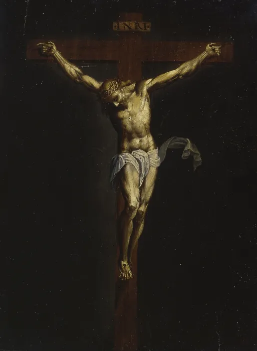 Framed Print : Christ Crucified (Cristo crocefisso), by Bernardino Campi, 1584-1591, 16th Century, oil on panel - Italy, Lombardy, Milan, Sforzesco Castle, Civic Museum of Ancient Art Framed Print : Christ Crucified (Cristo crocefisso), by Bernardino Campi, 1584-1591, 16th Century, oil on panel - Italy, Lombardy, Milan, Sforzesco Castle, Civic Museum of Ancient Art
