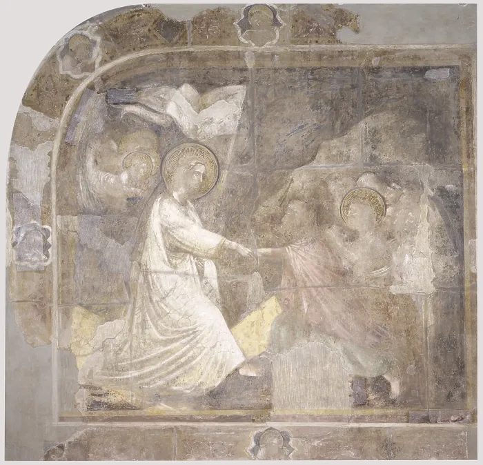 Framed Print : Christ in Limbo, by Pietro da Rimini, 1330 - 1340, 14th Century, torn fresco - Italy, Veneto, Padua, Civic Museum at Eremitani. Whole artwork view Framed Print : Christ in Limbo, by Pietro da Rimini, 1330 - 1340, 14th Century, torn fresco - Italy, Veneto, Padua, Civic Museum at Eremitani. Whole artwork view