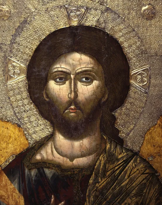 Framed Print : Christ Pantocrator, attributed to Onufri, 16th Century, tempera on wood with metal covering - Albania, Kora, National Museum of Medioeval Art. Detail. Detail of the face of Jesus Framed Print : Christ Pantocrator, attributed to Onufri, 16th Century, tempera on wood with metal covering - Albania, Kora, National Museum of Medioeval Art. Detail. Detail of the face of Jesus