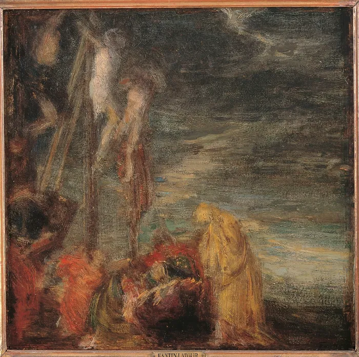 Framed Print : Christ Among the Thieves, by Henri Fantin-Latour, 19th Century, oil on canvas, cm 29, 5 x 30 - France, Ile de France, Paris, Muse dOrsay, RF1980-51. All