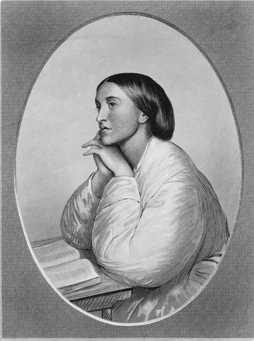 Framed Print : Christina Rossetti (1830-1894) English poet, in a chalk drawing by her brother, Dante Gabriel Rossetti, 1866