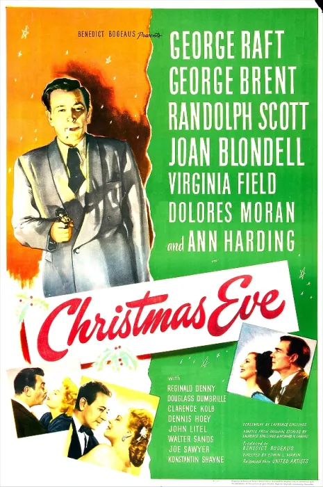 Framed Print : CHRISTMAS EVE, US poster, George Raft, bottom from left: George Brent, Joan Blondell, George Raft, Virginia Field, bottom far right: Randolph Scott, 1947 Framed Print : CHRISTMAS EVE, US poster, George Raft, bottom from left: George Brent, Joan Blondell, George Raft, Virginia Field, bottom far right: Randolph Scott, 1947