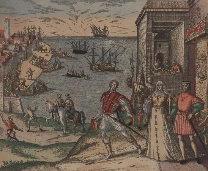 Christopher Columbus Departs Cadiz with Royal Patronage in 1492