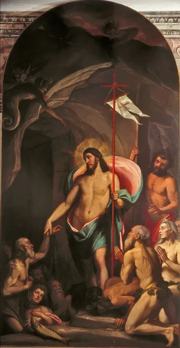 Framed Print : Christ's descent into the Limbo, by Federico Zuccari, 1585, 16th Century, oil on canvas - Italy, Lombardy, Milan, Brera Collection. Whole artwork view Framed Print : Christ's descent into the Limbo, by Federico Zuccari, 1585, 16th Century, oil on canvas - Italy, Lombardy, Milan, Brera Collection. Whole artwork view