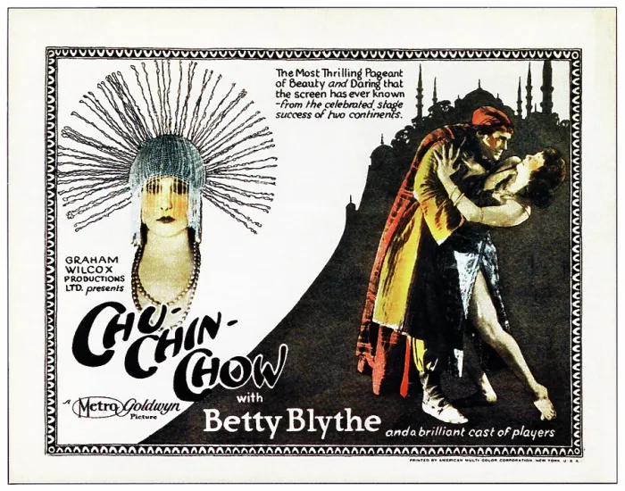 Framed Print : CHU-CHIN-CHOW, from left, Herbert Langley, Betty Blythe, 1923