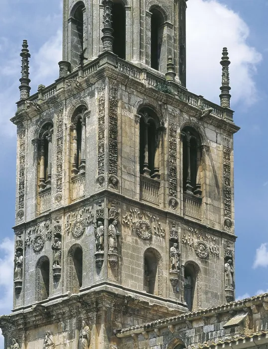 Framed Print : Church of the Assumption of Our Lady. 13th-16th c. SPAIN. CASTILE AND LEON. BURGOS. Santa Mara del Campo. Plateresque tower, by Diego de Silo and de Juan de Salas (1527) Framed Print : Church of the Assumption of Our Lady. 13th-16th c. SPAIN. CASTILE AND LEON. BURGOS. Santa Mara del Campo. Plateresque tower, by Diego de Silo and de Juan de Salas (1527)