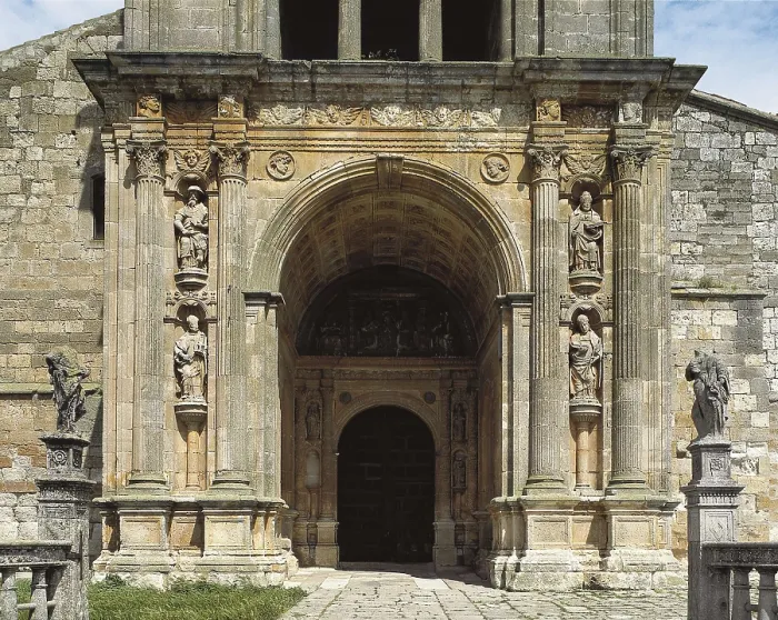 Framed Print : Church of the Assumption of Our Lady. 13th-16th c. SPAIN. CASTILE AND LEON. BURGOS. Santa Mara del Campo. Renaissance faade (16th c.). Renaissance art. Architecture Framed Print : Church of the Assumption of Our Lady. 13th-16th c. SPAIN. CASTILE AND LEON. BURGOS. Santa Mara del Campo. Renaissance faade (16th c.). Renaissance art. Architecture