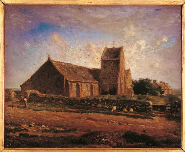 Framed Print : The church of Grville, by Jean-Franois Millet, 1871 - 1874, 19th Century, oil on panel, cm 60 x 73, 4 - France, Ile de France, Paris, Muse dOrsay, RF140. All Framed Print : The church of Grville, by Jean-Franois Millet, 1871 - 1874, 19th Century, oil on panel, cm 60 x 73, 4 - France, Ile de France, Paris, Muse dOrsay, RF140. All