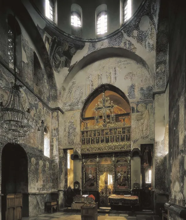 Framed Print : Church of the Mother of God. 1183-1191. SERBIA. Studenica. Studenica Monastery. Byzantine art. AISA / Everett Collection**US SALES ONLY**