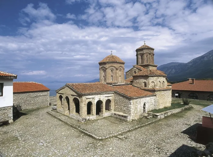 Framed Print : Church of Saint Naum. MACEDONIA. Ohrid. Late Byzantine art. AISA / Everett Collection**US SALES ONLY** Framed Print : Church of Saint Naum. MACEDONIA. Ohrid. Late Byzantine art. AISA / Everett Collection**US SALES ONLY**