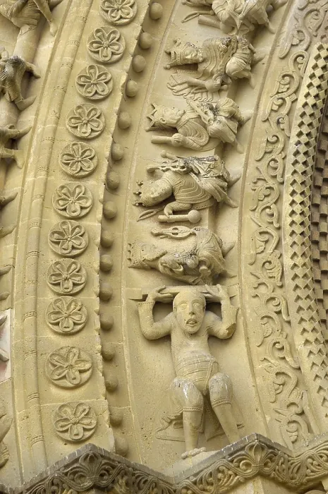 Framed Print : Church of Sainte-Foy de Morlas. 11th c. FRANCE. Morlas. Detail of the portico. Romanesque art. Architecture. AISA / Everett Collection**US SALES ONLY**