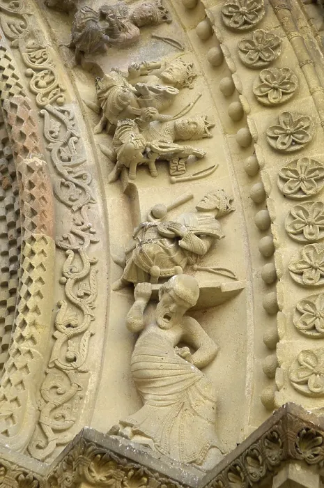 Framed Print : Church of Sainte-Foy de Morlas. 11th c. FRANCE. Morlas. Detail of the portico. Romanesque art. Architecture. AISA / Everett Collection**US SALES ONLY**