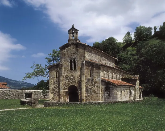 Framed Print : Church of San Salvador de Valdedis. SPAIN. ASTURIAS. Villaviciosa. Asturian Pre-Romanesque art. Architecture. AISA / Everett Collection**US SALES ONLY**
