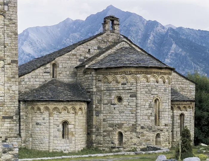 Framed Print : Church of Sant Climent in Tall. ca. 1123. SPAIN. Vall de Bo. Tall. Church of Sant Climent. Romanesque art. Architecture. AISA / Everett Collection**US SALES ONLY**