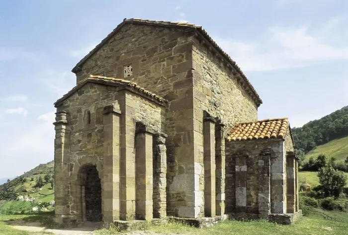 Framed Print : Church of Santa Cristina de Lena. SPAIN. ASTURIAS. Pola de Lena. Church of Santa Cristina de Lena. Asturian Pre-Romanesque art. Architecture