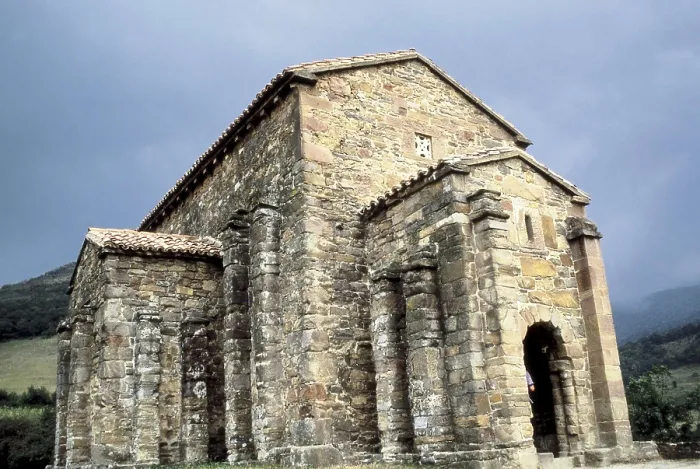 Framed Print : Church of Santa Cristina de Lena. SPAIN. ASTURIAS. Pola de Lena. Church of Santa Cristina de Lena. Asturian Pre-Romanesque art. Architecture