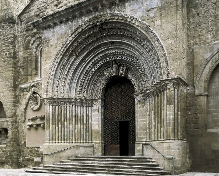 Framed Print : Church of Santa Mara in Agramunt. 13th c. SPAIN. Agramunt. Church of St. Mary. Romanesque art. Architecture. AISA / Everett Collection**US SALES ONLY**