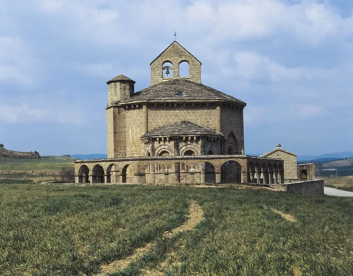 Framed Print : Church of Santa Mara de Eunate. 12th c. SPAIN. NAVARRE. Muruzbal. Built by the Order of the Temple next to the Santiago Route. Romanesque art. Architecture Framed Print : Church of Santa Mara de Eunate. 12th c. SPAIN. NAVARRE. Muruzbal. Built by the Order of the Temple next to the Santiago Route. Romanesque art. Architecture