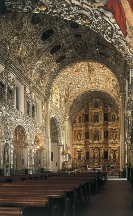 Framed Print : Church of Santo Domingo. MEXICO. Oaxaca. Church of Santo Domingo. Main nave. Colonial baroque. AISA / Everett Collection**US SALES ONLY**