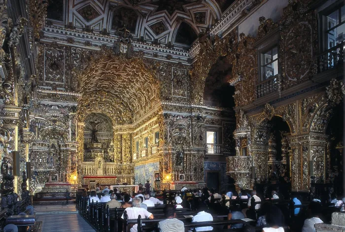 Framed Print : Church of Sao Francisco or Church of Saint Francis. 1708-1723. BRAZIL. BAHIA. Salvador. Baroque Choir and altar. Colonial baroque. Architecture Framed Print : Church of Sao Francisco or Church of Saint Francis. 1708-1723. BRAZIL. BAHIA. Salvador. Baroque Choir and altar. Colonial baroque. Architecture
