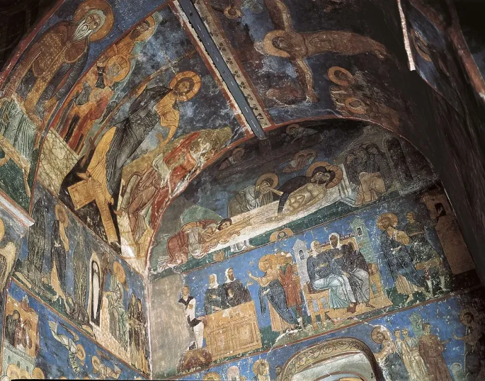 Framed Print : The Church of Transfiguration of Our Saviour. 1378. RUSSIA. Novgorod. Church of the Transfiguration.. Late Byzantine art. Fresco. AISA / Everett Collection**US SALES ONLY**