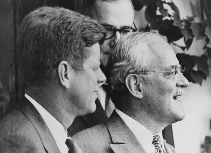 Framed Print : CIA Director Allen Dulles (right) with President-elect John F. Kennedy in 1960 Framed Print : CIA Director Allen Dulles (right) with President-elect John F. Kennedy in 1960