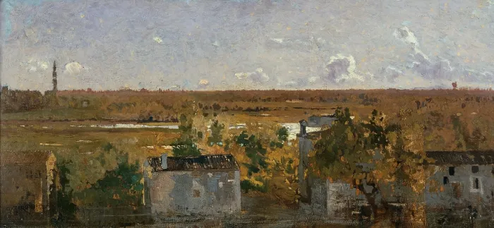 Framed Print : Ciardi Guglielmo, Treviso Countryside, 1868 - 1869, 19th Century, canvas, Italy, Veneto, Venice, Ca Pesaro, International Gallery of Modern Art Framed Print : Ciardi Guglielmo, Treviso Countryside, 1868 - 1869, 19th Century, canvas, Italy, Veneto, Venice, Ca Pesaro, International Gallery of Modern Art