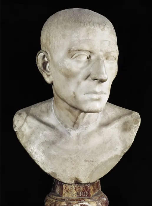 Framed Print : CICERO, Marcus Tullius (106-43 BC). Roman art. Sculpture on marble. ITALY. Florence. Galleria degli Uffizi (Uffizi Gallery). AISA / Everett Collection**US SALES ONLY**