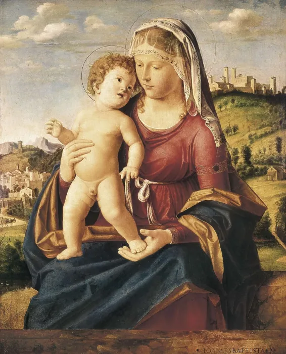 Framed Print : CIMA da CONEGLIANO, Giovanni Battista, also called (1459-1517). The Virgin and Child. 1496-1499. Renaissance art. Cinquecento. Venetian school. Oil on wood. RUSSIA Framed Print : CIMA da CONEGLIANO, Giovanni Battista, also called (1459-1517). The Virgin and Child. 1496-1499. Renaissance art. Cinquecento. Venetian school. Oil on wood. RUSSIA