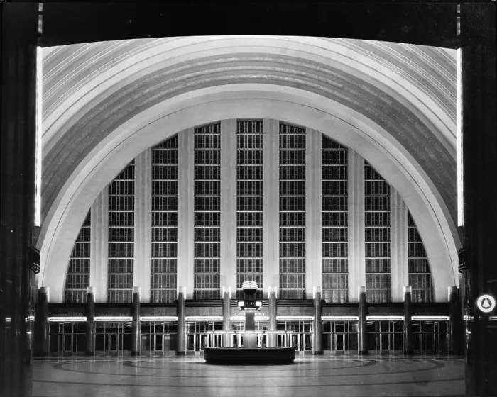 Framed Print : Cincinnati Union Terminal, concourse looking east, constructed in 1933, partially demolished in 1974, Cincinnati, Ohio, photograph circa early 1970s Framed Print : Cincinnati Union Terminal, concourse looking east, constructed in 1933, partially demolished in 1974, Cincinnati, Ohio, photograph circa early 1970s