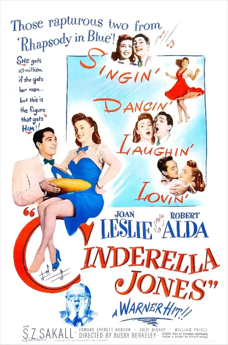 Framed Print : CINDERELLA JONES, US poster, middle from left: Robert Alda, Joan Leslie, bottom: S.Z. Sakall, 1946