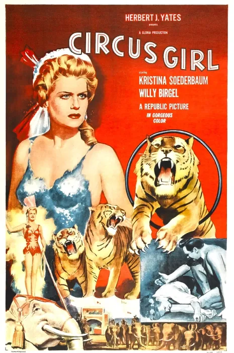 Framed Print : CIRCUS GIRL, (aka DIE GEFANGENE DES MAHARADSCHA), US poster, Kristina Soderbaum, 1954