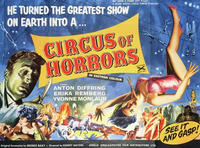 Framed Print : CIRCUS OF HORRORS, Anton Diffring (left), 1960 Framed Print : CIRCUS OF HORRORS, Anton Diffring (left), 1960