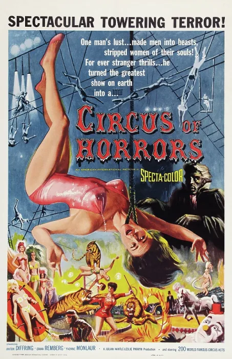 Framed Print : CIRCUS OF HORRORS, poster art, 1960 Framed Print : CIRCUS OF HORRORS, poster art, 1960
