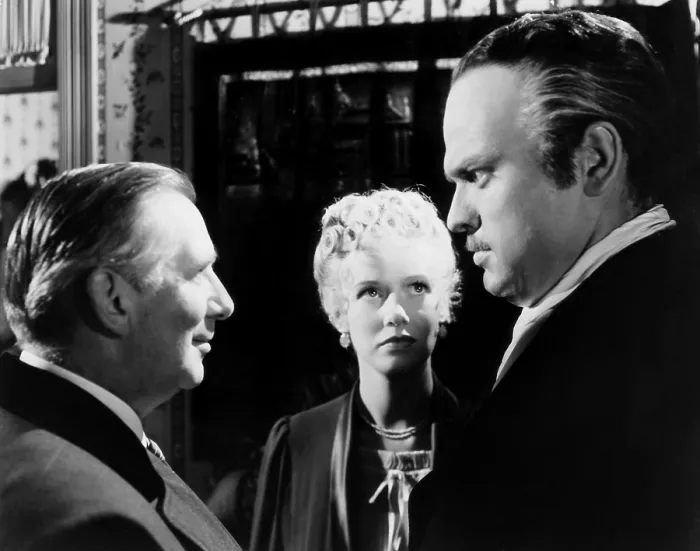 Framed Print : CITIZEN KANE, from left, Ray Collins, Dorothy Comingore, Orson Welles, 1941