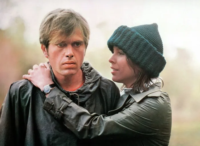 Framed Print : CITIZEN'S BAND, (aka HANDLE WITH CARE), from left: Paul Le Mat, Candy Clark, 1977