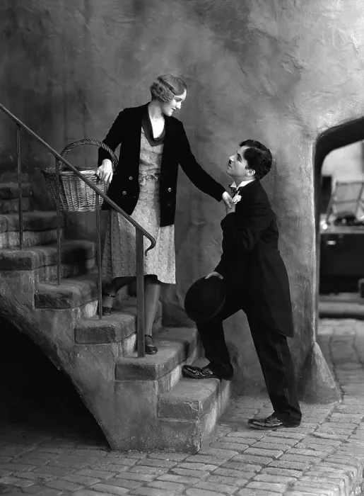 Framed Print : CITY LIGHTS, Virginia Cherrill, Charlie Chaplin, 1931