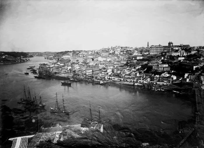 Framed Print : City view of Oporto, Portugal, January 24, 1919