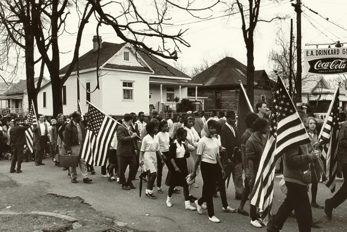 Framed Print : Civil Rights, the freedom march from Selma to Montgomery, Alabama in 1965. Photo by Peter Pettus, 1965