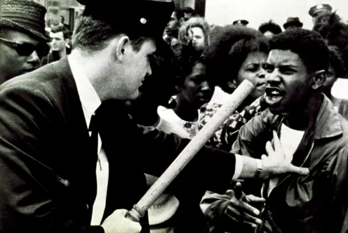 Framed Print : Civil Rights march confrontation with police in 1964. Courtesy: CSU Archives  /  Everett Collection
