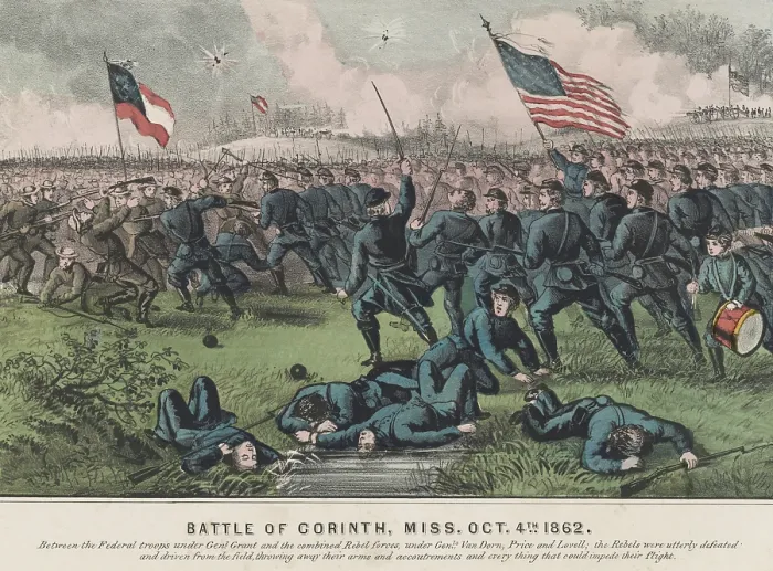 Framed Print : US Civil War, 2nd Battle of Corinth, Mississippi, Oct. 3-4, 1862. Confederate Army of West Tennessee attacked the railroad center then held by Union Army of Mississippi Framed Print : US Civil War, 2nd Battle of Corinth, Mississippi, Oct. 3-4, 1862. Confederate Army of West Tennessee attacked the railroad center then held by Union Army of Mississippi