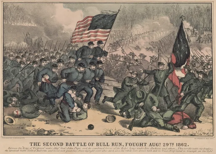 Framed Print : US Civil War. 2nd Battle of Manassas, also called 2nd Battle of Bull Run, August 28-30, 1862