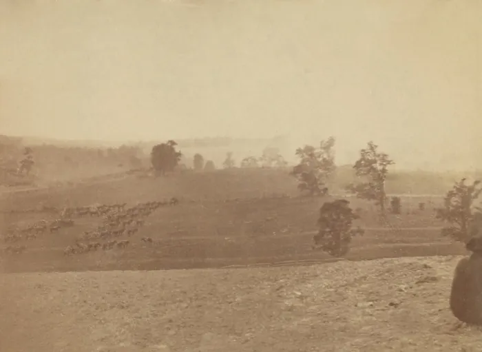 Framed Print : US Civil War. Battle of Antietam, also called Battle of Sharpsburg, Sept. 17, 1862. Horse artillery remains in the Antietam battlefield shortly after the battle