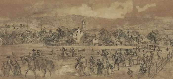 Framed Print : US Civil War. Battle of Antietam, also called Battle of Sharpsburg, Sept. 17, 1862